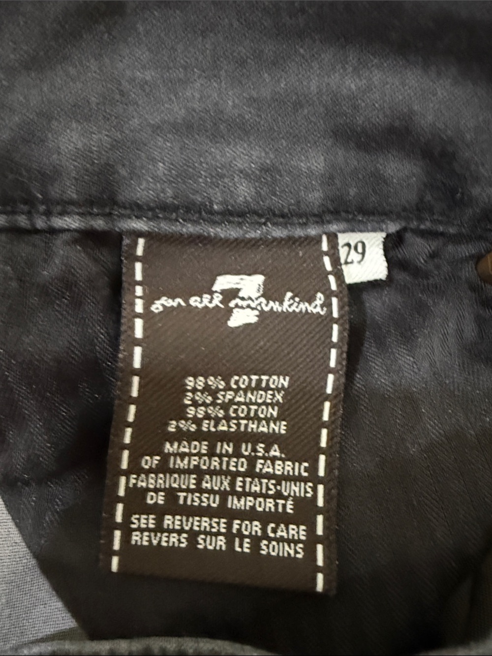 7 For All Mankind women’s Black Skinny Jeans